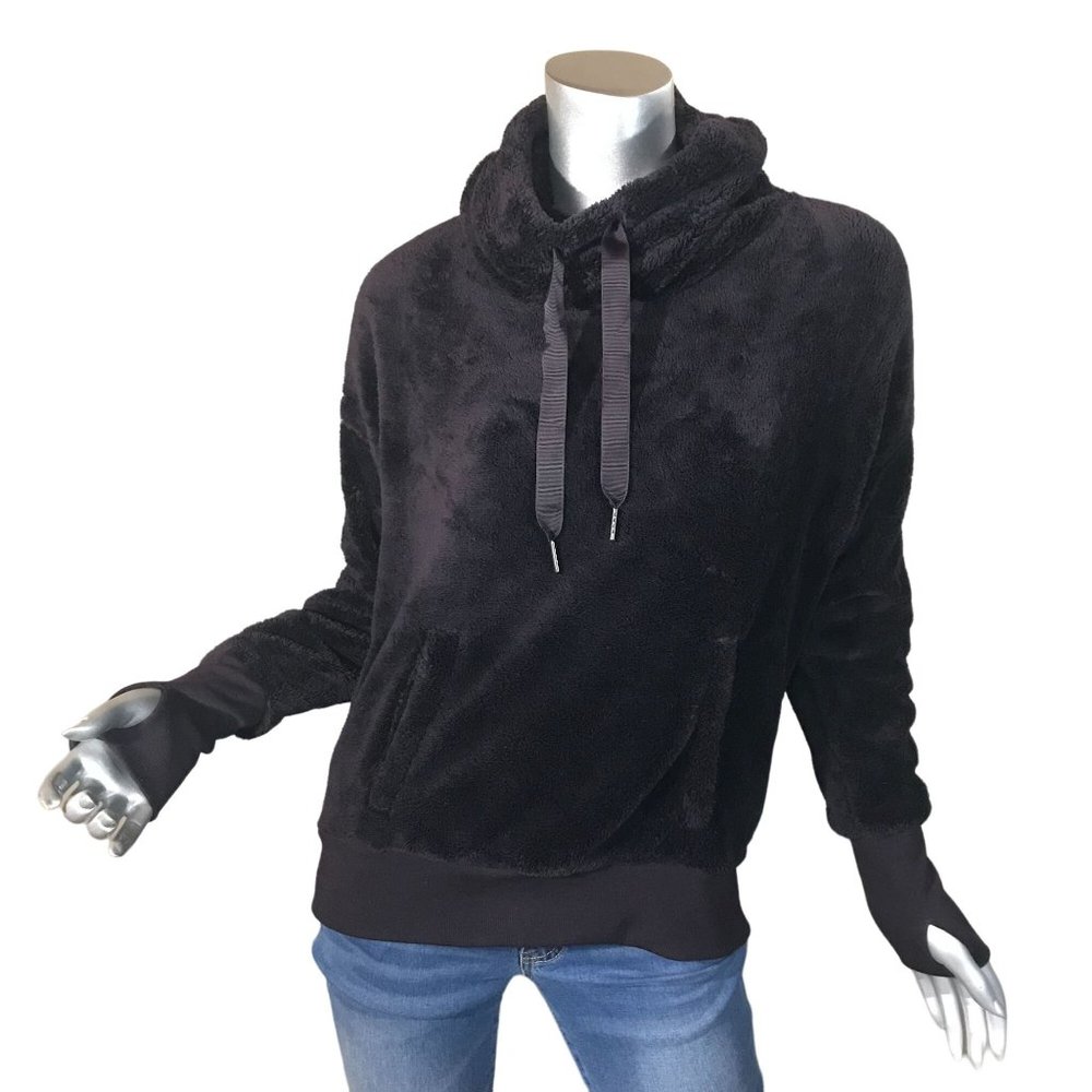 Mondetta Medium Cowl Neck Teddy Bear Brown Sweater Sweatshirt Soft